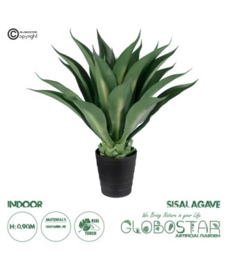GloboStar® Artificial Garden SISAL AGAVE 20077 Τεχνητό Διακοσμητικό Φυτό Αγαύη Υ90cm
